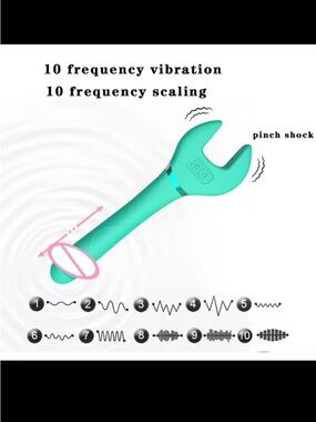 Teal Silicone Wrench-Shaped Massage